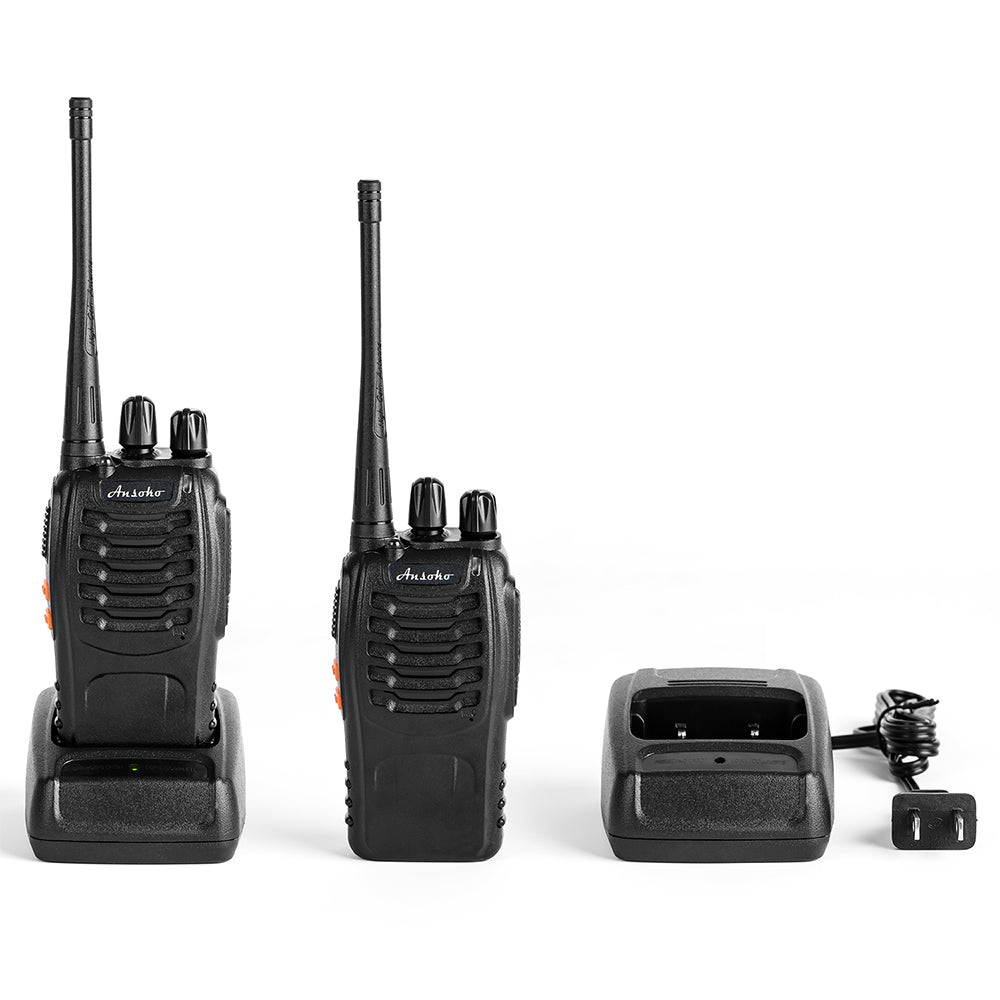 Ansoko Walkie talkies 10 Pack Long Range Rechargeable Way Radio UHF 16-Channel with Earpiece Li-ion Battery and Charger (Pack of 10) - 4