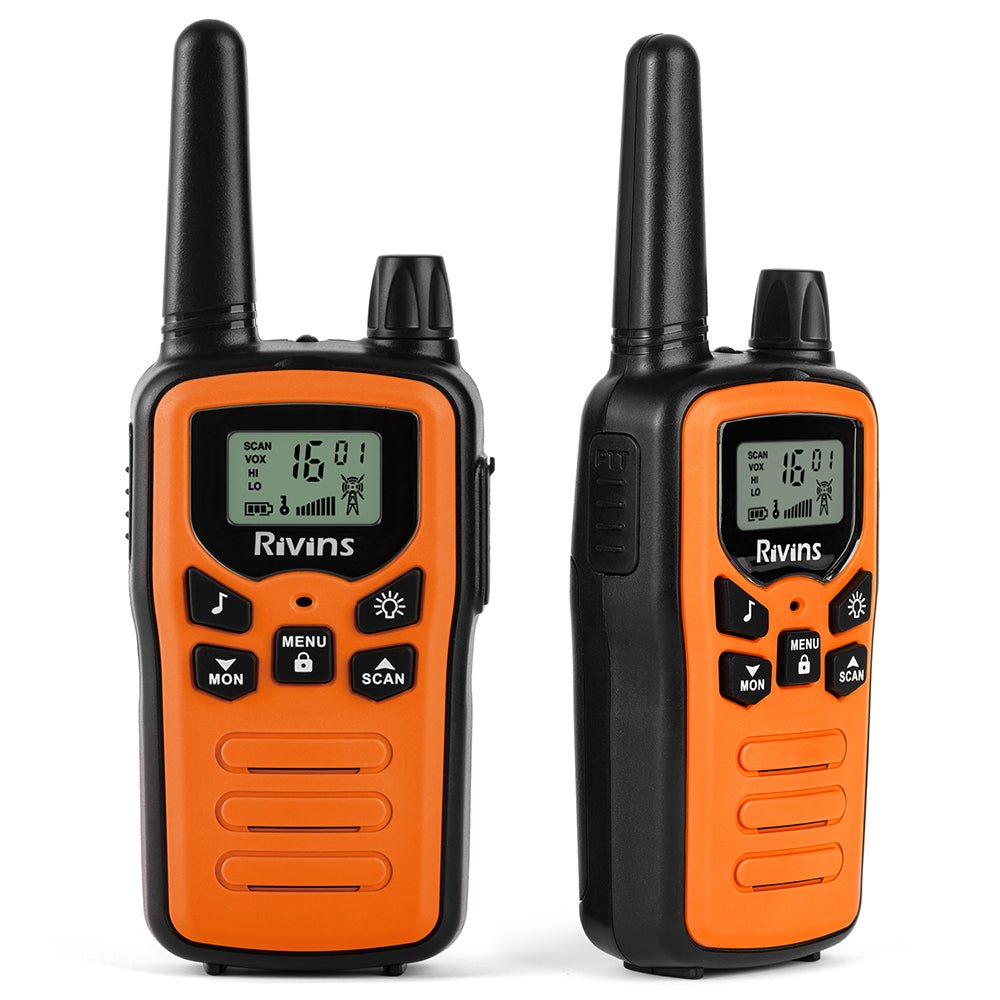 T5 FRS Walkie Talkies | Volume Knob | 22-CH | Fixed Channel | 2-Pack