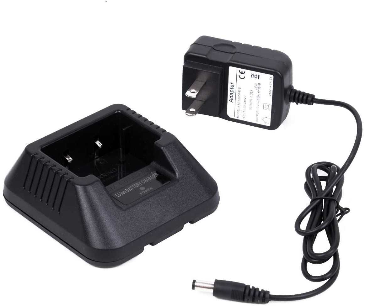 Walkie Talkie Charger Base Replacement with Adapter for Baofeng UV-5R Series Radios - Radiokie.com